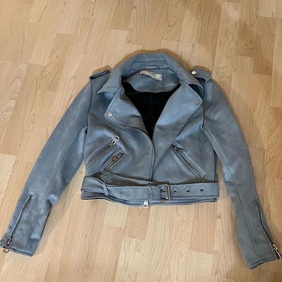 Zara suede moto jacket - Picture 1 of 7